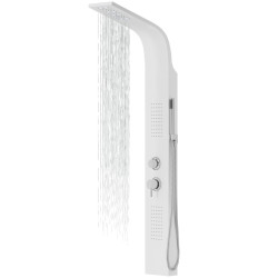 Dušo panelė Corsan Alto LED, aliuminė, su maišytuvu, baltos spalvos, A017MWHLED Dušo panelė Corsan Alto LED, aliuminė, su maišytuvu, baltos spalvos, A017MWHLED