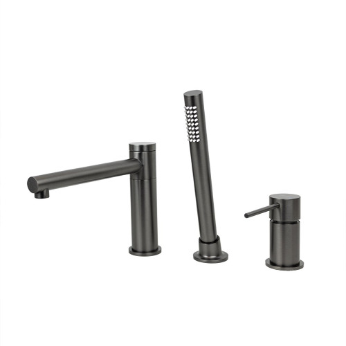Vonios maišytuvas Corsan Lugo CMB7542, 3 angų, montuojamas ant vonios krašto, grafito (gunmetal) spalvos, CMB7542GM Vonios maišytuvas Corsan Lugo CMB7542, 3 angų, montuojamas ant vonios krašto, grafito (gunmetal) spalvos, CMB7542GM