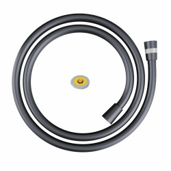 Dušo žarnelė Corsan CMW250 Neo, su O žiedu, 150 cm, juodos spalvos, CMW250BLNEO