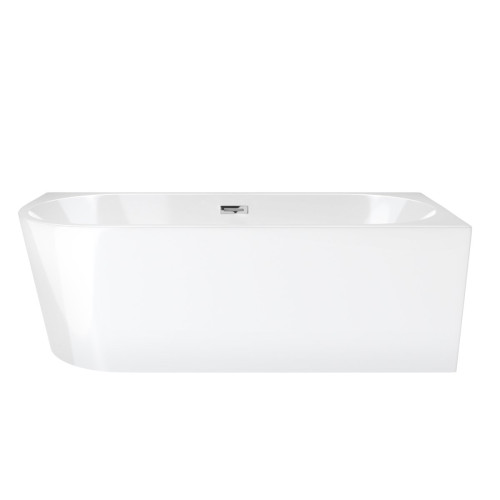Kampinė vonia Corsan Intero E230 Slim, dešininė, 150 cm, su juodos spalvos klik-klak dugno vožtuvu, E230MPSBL