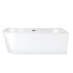 Kampinė vonia Corsan Intero E230 Slim, dešininė, 150 cm, su aukso spalvos klik-klak dugno vožtuvu, E230MPSGL