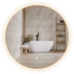 Veidrodis su LED apšvietimu Corsan Tondo, apvalus, 70 cm, su akriliniu rėmu, L0070A Veidrodis su LED apšvietimu Corsan Tondo, apvalus, 70 cm, su akriliniu rėmu, L0070A