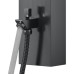 Dušo panelė Corsan Snake, plieninė, su termostatu, su vonios snapu, grafito (gunmetal) spalvos, S002TGMW Dušo panelė Corsan Snake, plieninė, su termostatu, su vonios snapu, grafito (gunmetal) spalvos, S002TGMW