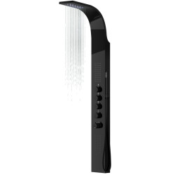 Dušo panelė Corsan Samsara LED, plieninė, su termostatu, juodos spalvos, S003TBLLED Dušo panelė Corsan Samsara LED, plieninė, su termostatu, juodos spalvos, S003TBLLED