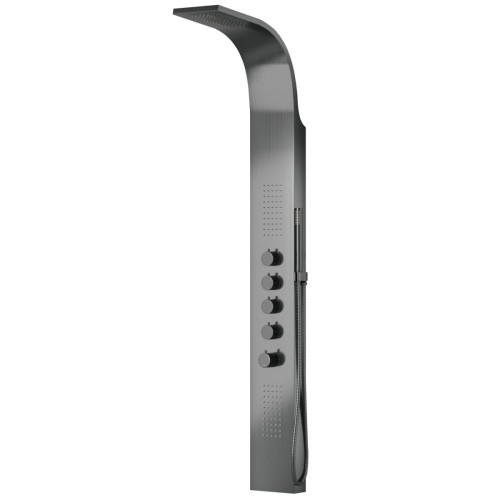 Dušo panelė Corsan Samsara, plieninė, su termostatu, grafito (gunmetal) spalvos, S003TGM Dušo panelė Corsan Samsara, plieninė, su termostatu, grafito (gunmetal) spalvos, S003TGM