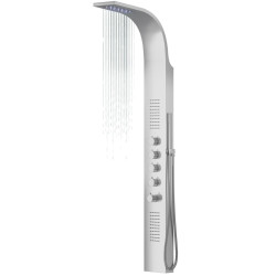 Dušo panelė Corsan Samsara LED, plieninė, su termostatu, sidabro spalvos, S003TSLLED Dušo panelė Corsan Samsara LED, plieninė, su termostatu, sidabro spalvos, S003TSLLED