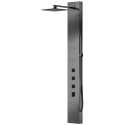Dušo panelė Corsan Neo, iš nerūdijančio plieno, su maišytuvu, grafito (gunmetal) spalvos, S060MGM