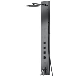 Dušo panelė Corsan Neo, iš nerūdijančio plieno, su maišytuvu, su vonios snapu, grafito (gunmetal) spalvos, S060MGMW Dušo panelė Corsan Neo, iš nerūdijančio plieno, su maišytuvu, su vonios snapu, grafito (gunmetal) spalvos, S060MGMW