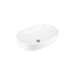 Pastatomas praustuvas Corsan Olvena UC5566, ovalus, 60x40x15 cm, su šlifuoto aukso spalvos klik-klak dugno vožtuvu, UC5566BGL Pastatomas praustuvas Corsan Olvena UC5566, ovalus, 60x40x15 cm, su šlifuoto aukso spalvos klik-klak dugno vožtuvu, UC5566BGL