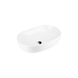 Pastatomas praustuvas Corsan Olvena UC5566, ovalus, 60x40x15 cm, su juodos spalvos klik-klak dugno vožtuvu, UC5566BL Pastatomas praustuvas Corsan Olvena UC5566, ovalus, 60x40x15 cm, su juodos spalvos klik-klak dugno vožtuvu, UC5566BL