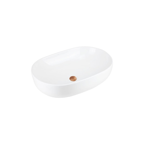 Pastatomas praustuvas Corsan Olvena UC5566, ovalus, 60x40x15 cm, su šlifuoto vario spalvos klik-klak dugno vožtuvu, UC5566BRG Pastatomas praustuvas Corsan Olvena UC5566, ovalus, 60x40x15 cm, su šlifuoto vario spalvos klik-klak dugno vožtuvu, UC5566BRG