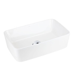 Pastatomas praustuvas Corsan Ango UC5627, stačiakampis, 48x29,5 cm, su chromo spalvos klik-klak dugno vožtuvu, UC5627CH