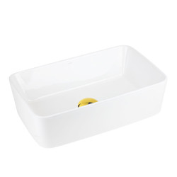 Pastatomas praustuvas Corsan Ango UC5627, stačiakampis, 48x29,5 cm, su aukso spalvos klik-klak dugno vožtuvu, UC5627GL Pastatomas praustuvas Corsan Ango UC5627, stačiakampis, 48x29,5 cm, su aukso spalvos klik-klak dugno vožtuvu, UC5627GL