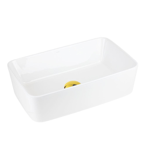 Pastatomas praustuvas Corsan Ango UC5627, stačiakampis, 48x29,5 cm, su aukso spalvos klik-klak dugno vožtuvu, UC5627GL Pastatomas praustuvas Corsan Ango UC5627, stačiakampis, 48x29,5 cm, su aukso spalvos klik-klak dugno vožtuvu, UC5627GL