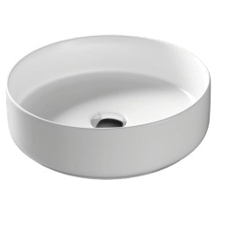 Pastatomas praustuvas Corsan Lugo UC5665, apvalus, 36x12 cm, su šlifuoto plieno spalvos klik-klak dugno vožtuvu, UC5665BSL