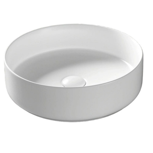 Pastatomas praustuvas Corsan Lugo UC5665, apvalus, 36x12 cm, su baltos spalvos klik-klak dugno vožtuvu, UC5665WH Pastatomas praustuvas Corsan Lugo UC5665, apvalus, 36x12 cm, su baltos spalvos klik-klak dugno vožtuvu, UC5665WH