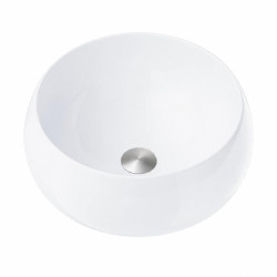 Pastatomas praustuvas Corsan Lugo UC9926, apvalus, 40x16 cm, su šlifuoto plieno spalvos klik-klak dugno vožtuvu, UC9926BSL
