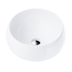 Pastatomas praustuvas Corsan Lugo UC9926, apvalus, 40x16 cm, su chromo spalvos klik-klak dugno vožtuvu, UC9926CH