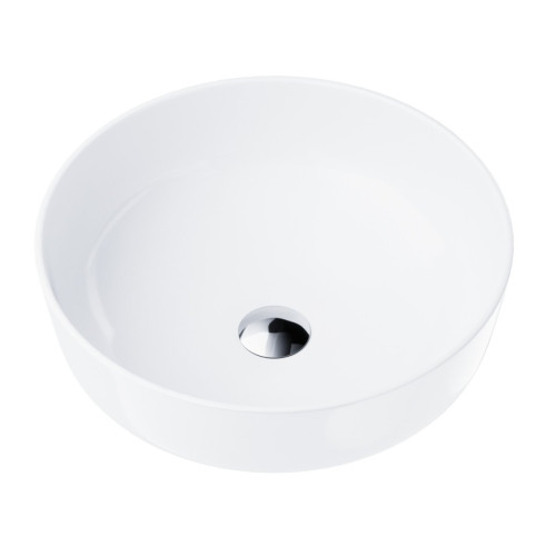 Pastatomas praustuvas Corsan Lugo UC9988, apvalus, 42x14 cm, su chromo spalvos klik-klak dugno vožtuvu, UC9988CH Pastatomas praustuvas Corsan Lugo UC9988, apvalus, 42x14 cm, su chromo spalvos klik-klak dugno vožtuvu, UC9988CH