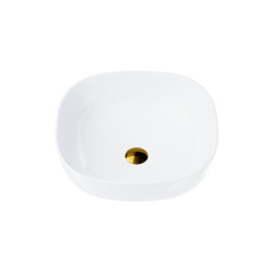 Pastatomas praustuvas Corsan Mono UC9995, kvadratinis, 42x42 cm, su šlifuoto vario spalvos klik-klak dugno vožtuvu, UC9995BRG Pastatomas praustuvas Corsan Mono UC9995, kvadratinis, 42x42 cm, su šlifuoto vario spalvos klik-klak dugno vožtuvu, UC9995BRG