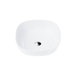 Pastatomas praustuvas Corsan Mono UC9995, kvadratinis, 42x42 cm, su chromo spalvos klik-klak dugno vožtuvu, UC9995CH