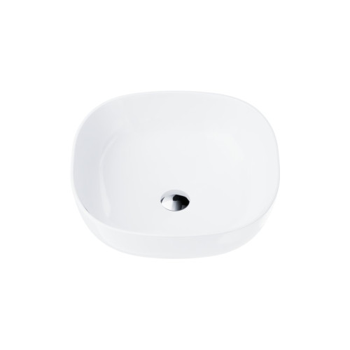 Pastatomas praustuvas Corsan Mono UC9995, kvadratinis, 42x42 cm, su chromo spalvos klik-klak dugno vožtuvu, UC9995CH
