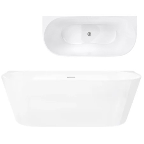 Prie sienos glaudžiama vonia Corsan Mono V029, su plyšiniu persipylimu, 170 cm, su šlifuoto plieno spalvos klik-klak dugno vožtuvu, V029XLBSL Prie sienos glaudžiama vonia Corsan Mono V029, su plyšiniu persipylimu, 170 cm, su šlifuoto plieno spalvos klik-klak dugno vožtuvu, V029XLBSL