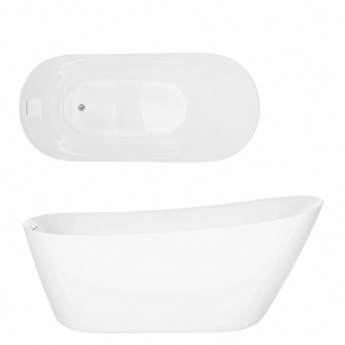 Laisvai pastatoma vonia Corsan Estella II V038 Slim, su plyšiniu persipylimu, 160 cm, su šlifuoto plieno spalvos klik-klak dugno vožtuvu, V038LBSL Laisvai pastatoma vonia Corsan Estella II V038 Slim, su plyšiniu persipylimu, 160 cm, su šlifuoto plieno spalvos klik-klak dugno vožtuvu, V038LBSL