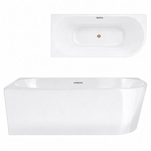 Kampinė vonia Corsan Intero V230, kairinė, su plyšiniu persipylimu, 160 cm, su šlifuoto vario spalvos klik-klak dugno vožtuvu, V230LLBRG Kampinė vonia Corsan Intero V230, kairinė, su plyšiniu persipylimu, 160 cm, su šlifuoto vario spalvos klik-klak dugno vožtuvu, V230LLBRG