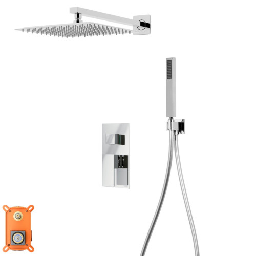 Potinkinė dušo sistema Corsan Ango Z01, su maišytuvu, chromo spalvos, Z01MCH Potinkinė dušo sistema Corsan Ango Z01, su maišytuvu, chromo spalvos, Z01MCH