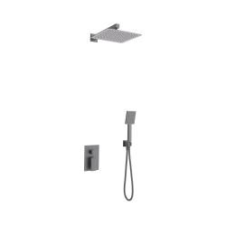 Potinkinė dušo sistema Corsan Ango Z01, su maišytuvu, grafito (gunmetal) spalvos, Z01MGM