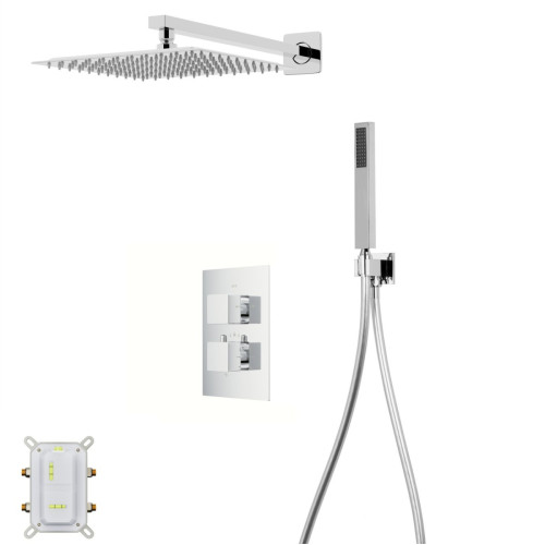 Potinkinė dušo sistema Corsan Ango Z01, su termostatu, chromo spalvos, Z01TCH Potinkinė dušo sistema Corsan Ango Z01, su termostatu, chromo spalvos, Z01TCH