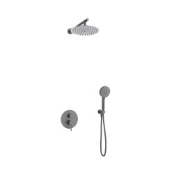 Potinkinė dušo sistema Corsan Lugo Z03, su maišytuvu, grafito (gunmetal) spalvos, Z03MGM
