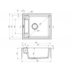 Plautuvė akmens masės Deante Magnetic   560 mm x 500 mm