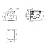 Ideal Standard i.life S pakabinamas klozetas su Rimless technologija ir sėdynė su Soft close dangčiu