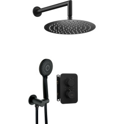 Potinkinė dušo sistema su termostatiniu BOX Deante Therm, juoda, BXYZNEBT