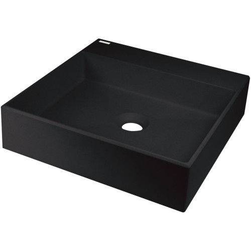 Granitinis praustuvas Deante Correo, statomas ant stalviršio, su vieta maišytuvui, 400x400 mm, juoda, CQR_NU4S Granitinis praustuvas Deante Correo, statomas ant stalviršio, su vieta maišytuvui, 400x400 mm, juoda, CQR_NU4S