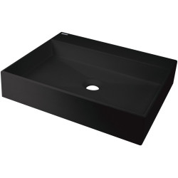 Granitinis praustuvas Deante Correo, statomas ant stalviršio, su vieta maišytuvui, 500x400 mm, juoda, CQR_NU5S Granitinis praustuvas Deante Correo, statomas ant stalviršio, su vieta maišytuvui, 500x400 mm, juoda, CQR_NU5S