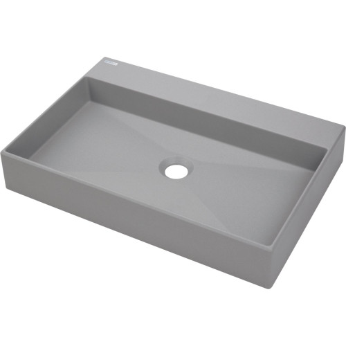 Granitinis praustuvas Deante Correo, statomas ant stalviršio, su vieta maišytuvui, 60x40 cm, pilka metalik, CQR_SU6S Granitinis praustuvas Deante Correo, statomas ant stalviršio, su vieta maišytuvui, 60x40 cm, pilka metalik, CQR_SU6S