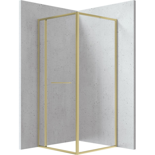 Kvadratinė dušo kabina Deante Square, 90x90 cm, šlifuotas auksas, KQB_R099P Kvadratinė dušo kabina Deante Square, 90x90 cm, šlifuotas auksas, KQB_R099P