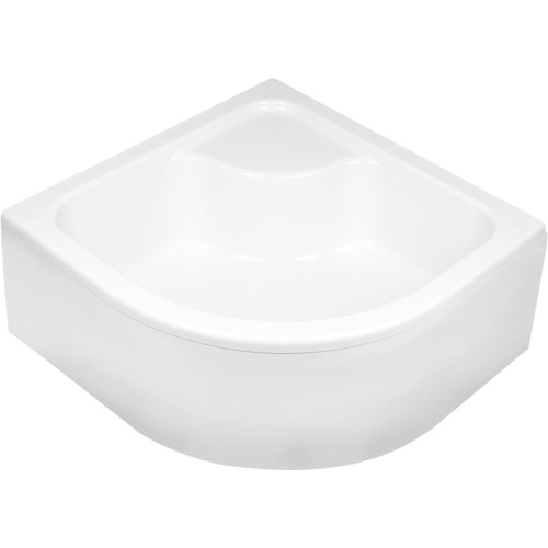 Akrilinis pusapvalis dušo padėklas Deante Deep, 80x80 cm, gilus, balta, KTD_042B