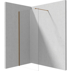 Walk-in dušo sienelė Deante Prizma, 120 cm, šlifuota bronza, KTJ_C32P Walk-in dušo sienelė Deante Prizma, 120 cm, šlifuota bronza, KTJ_C32P