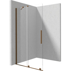 Stumdoma walk-in dušo sienelė Deante Prizma, 120 cm, šlifuota bronza, KTJ_C32R