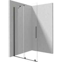 Stumdoma walk-in dušo sienelė Deante Prizma, 100 cm, titanas, KTJ_D30R