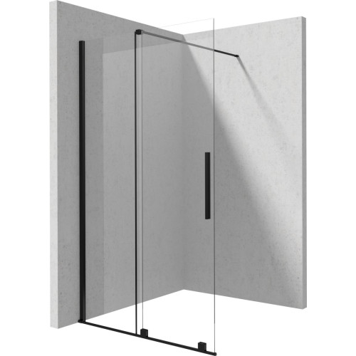 Stumdoma walk-in dušo sienelė Deante Prizma, 100 cm, juoda, KTJ_N30R