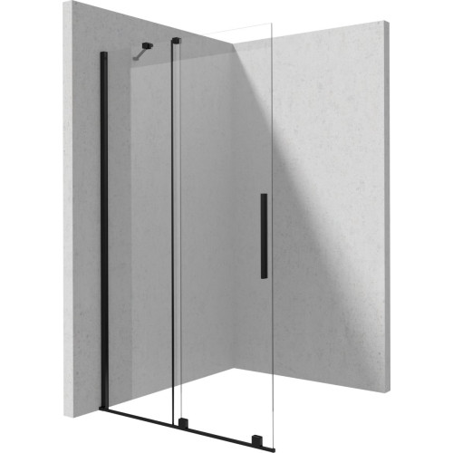 Stumdoma walk-in dušo sienelė Deante Prizma, 140 cm, juoda, KTJ_N34R Stumdoma walk-in dušo sienelė Deante Prizma, 140 cm, juoda, KTJ_N34R