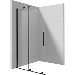 Stumdoma walk-in dušo sienelė Deante Prizma, 80 cm, juoda, KTJ_N38R Stumdoma walk-in dušo sienelė Deante Prizma, 80 cm, juoda, KTJ_N38R