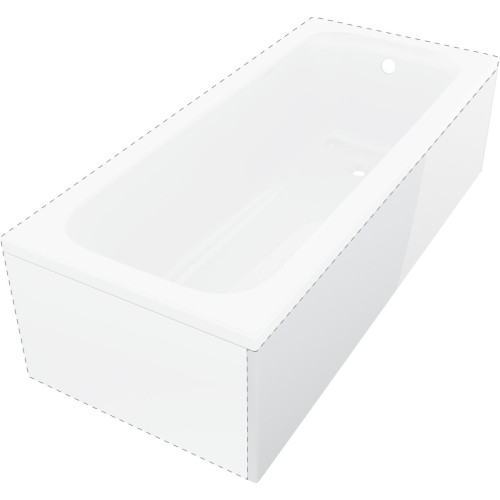 Vonios apdailos panelė Deante Prizma, Prizma, 160 cm, ilgoji pusė, balta, KTJD016O