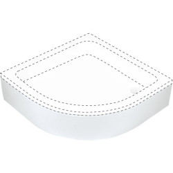 Pusapvalė dušo padėklo apdaila Deante Plus II, 90 cm, balta, KTU_031O