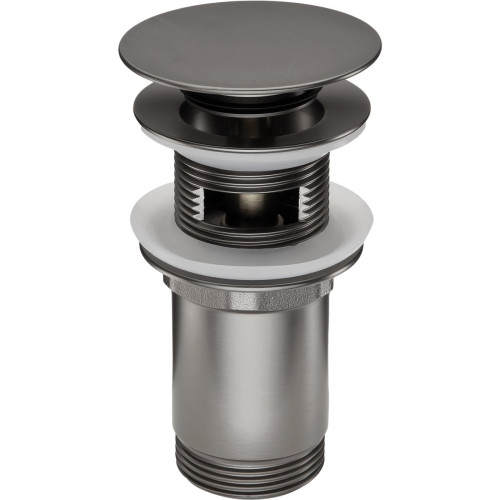 Universalus praustuvo ar bidė kamštis su metaline įvore Deante Click-Clack, titanas, NHC_D10U Universalus praustuvo ar bidė kamštis su metaline įvore Deante Click-Clack, titanas, NHC_D10U